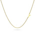 Bold Alphabet Letter Initial Charm Necklace in Gold Tone